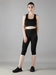 Waylene Black Tracksuit, full front view, ideal for sports and casual wear