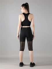 Waylene Women's Black Track Suit, back view showing racerback design