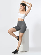 Waylene Grey Women's Gym Shorts with Slim Fit and High-Performance Fabric
