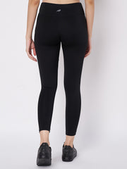 Waylene Black Sports Leggings, Back View